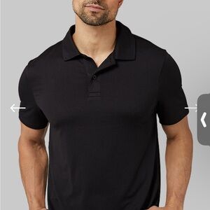 Men’s Black Performance Polo Shirt size Large | Lightweight Athletic Golf Top NW